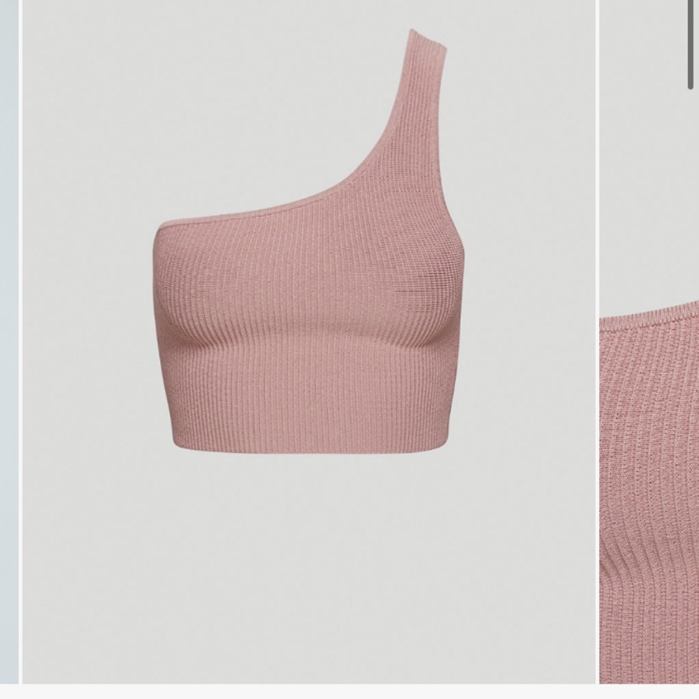 ARITZIA Sculpt Knit One-Shoulder Cropped Tank